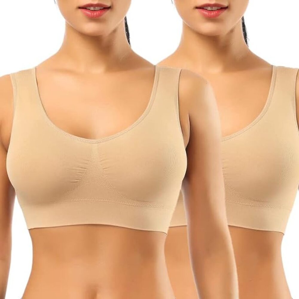NEW! Two Beige / Nude Bras, Size Small